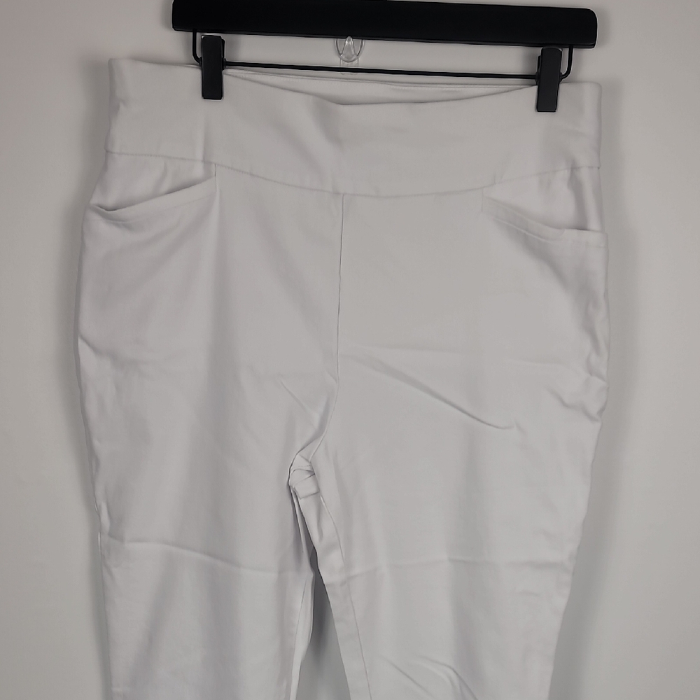 NY&C Y2K White Women's Cropped CAPRI Stretch Pants
